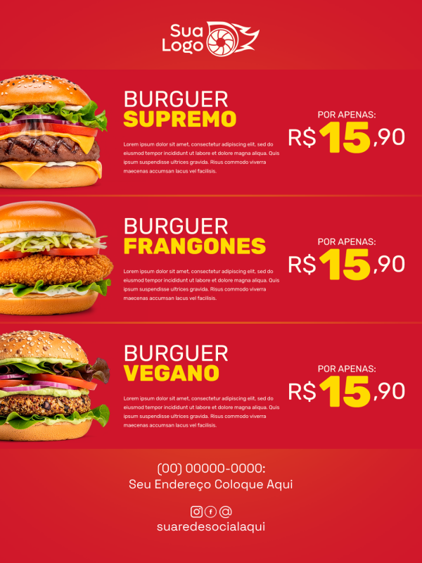 Prévia da coleção Coleção de Artes para Hamburgueria