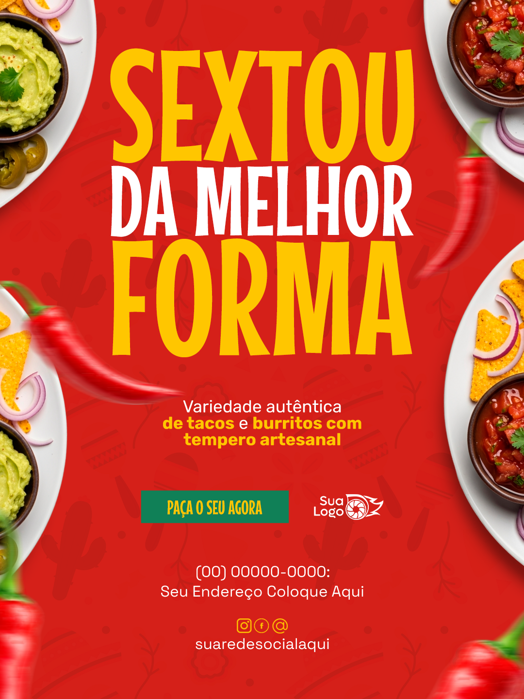 Prévia da coleção Coleção de Artes para Restaurante de Comida Mexicana