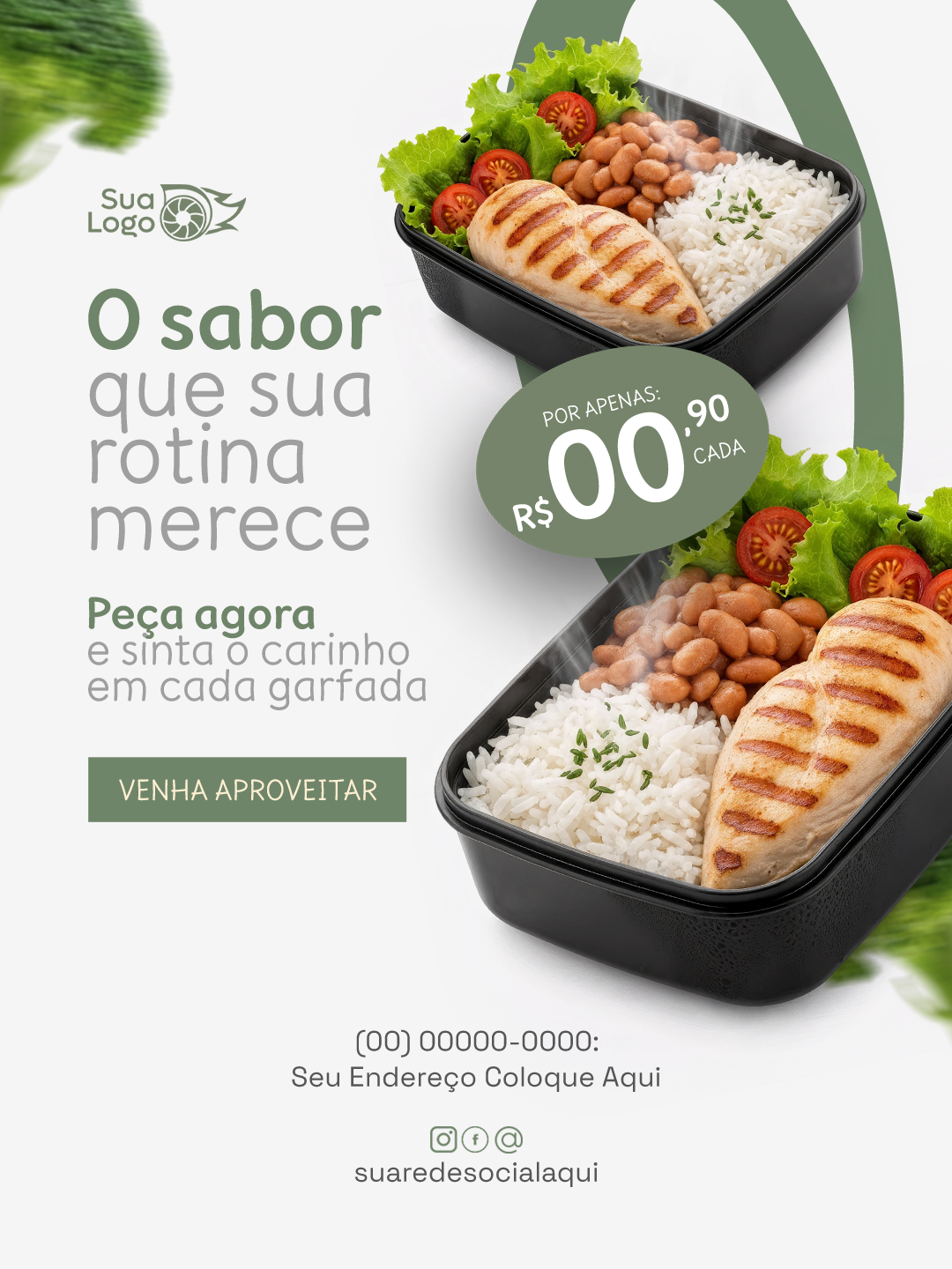 Prévia da coleção Coleção de Artes para Restaurante de Marmitas Marmitex