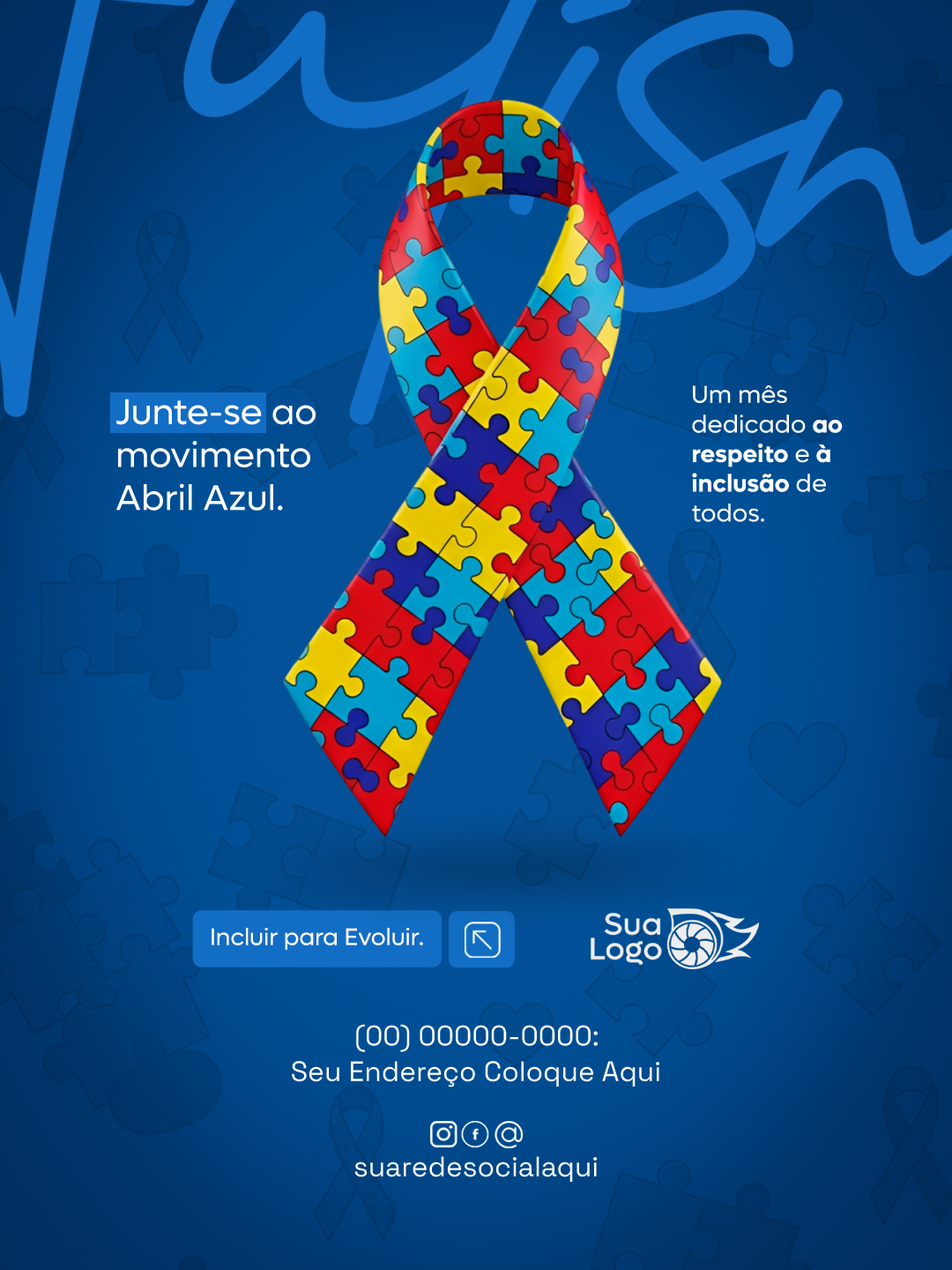 Prévia da coleção Coleção de Artes para Abril Azul Mês de Conscientização sobre o Autismo