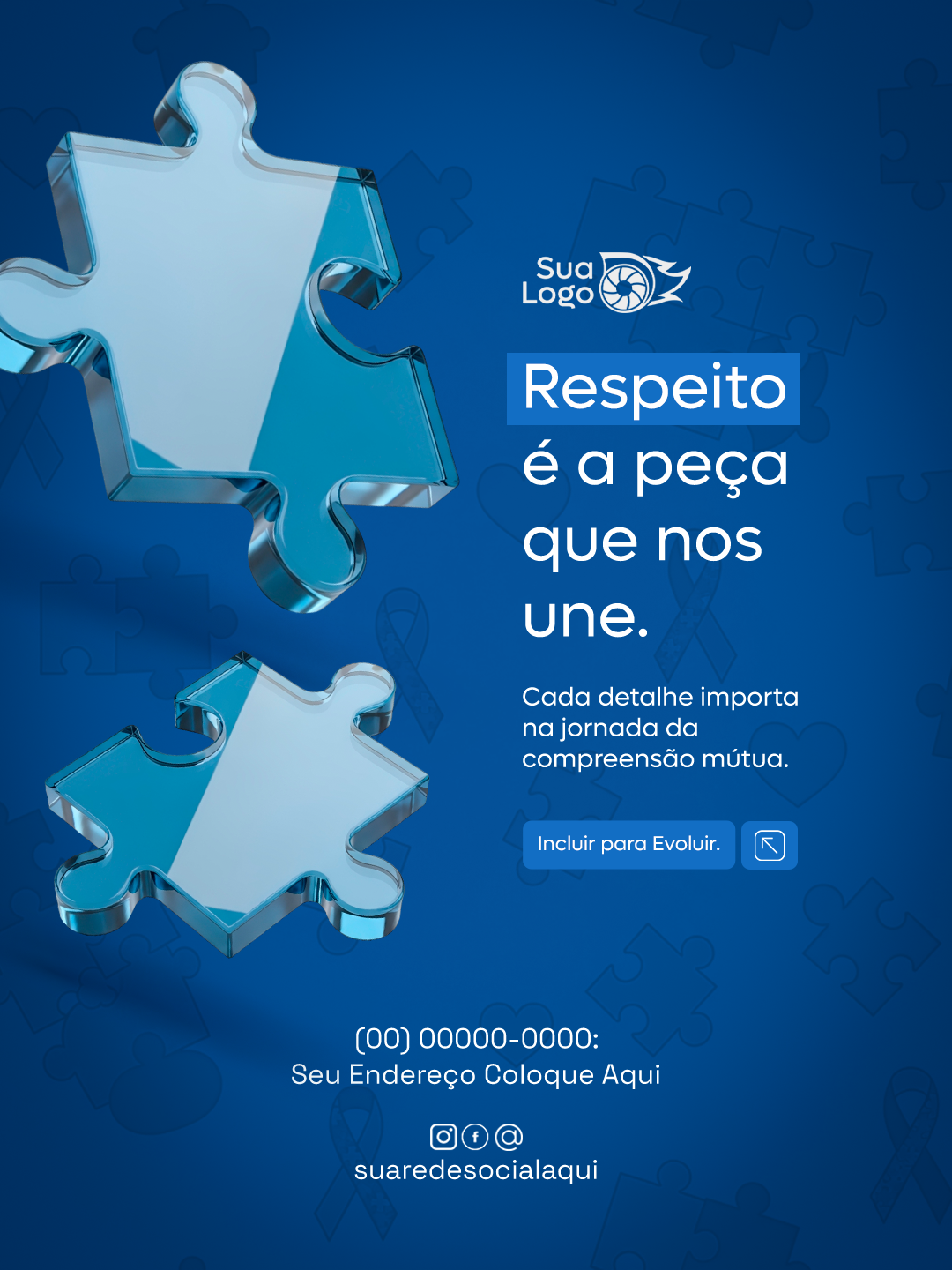 Arte 9 da coleção Coleção de Artes para Abril Azul Mês de Conscientização sobre o Autismo