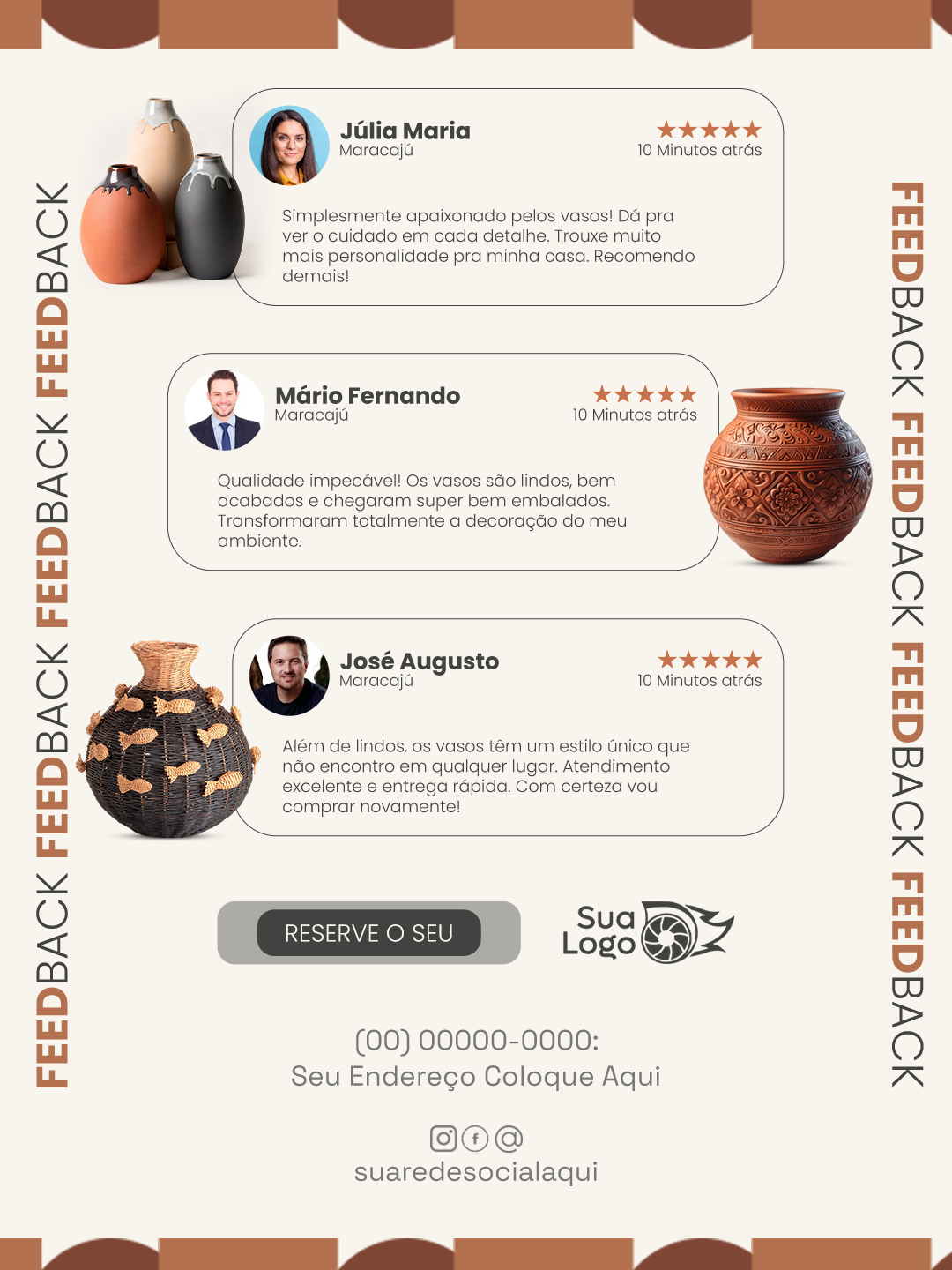 Prévia da coleção Coleção de Artes para Loja de Vasos Decorativos e Artesanais