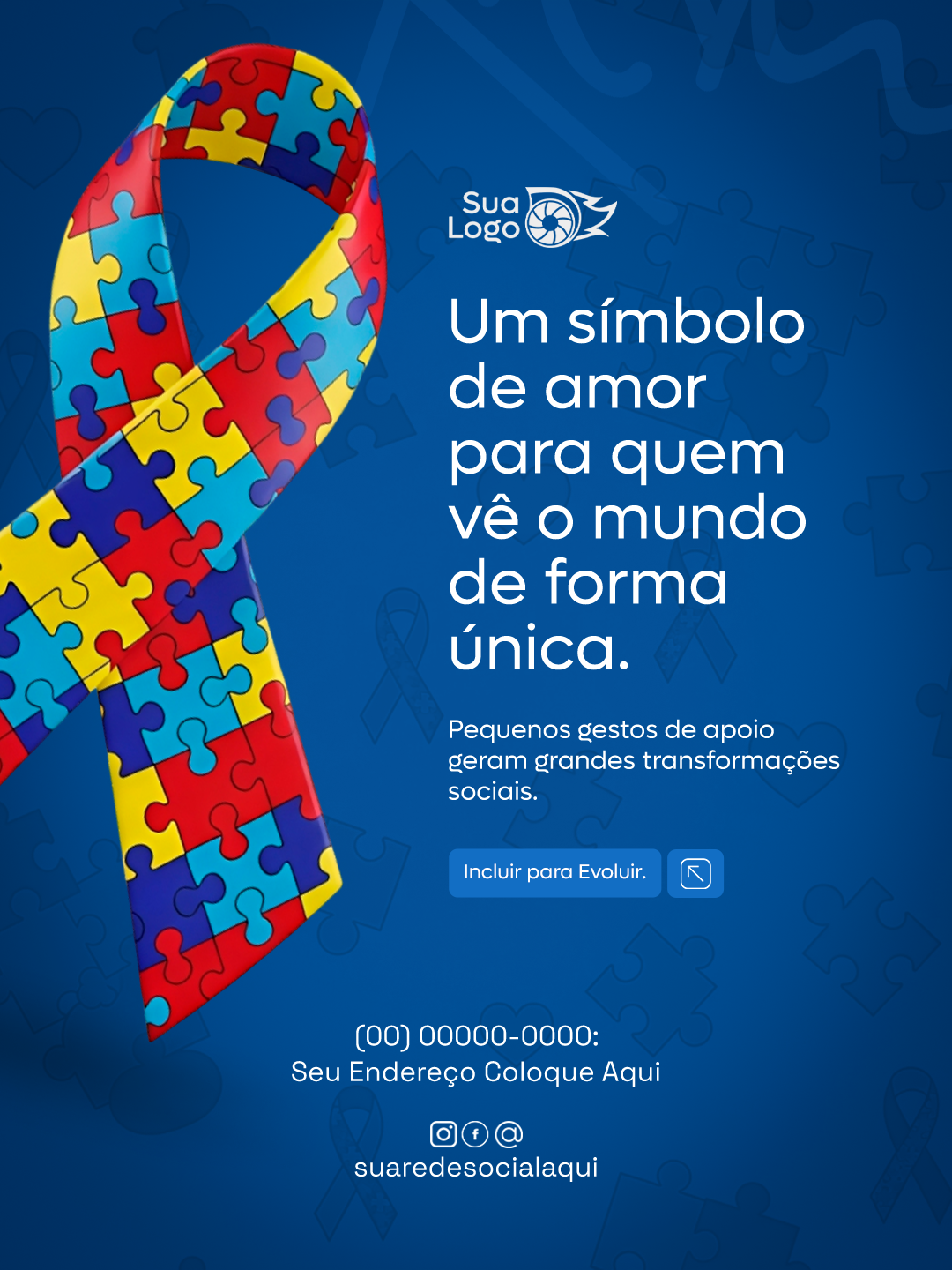 Prévia da coleção Coleção de Artes para Abril Azul Mês de Conscientização sobre o Autismo