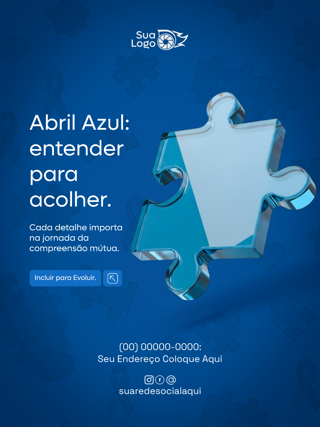 Arte 10 da coleção Coleção de Artes para Abril Azul Mês de Conscientização sobre o Autismo