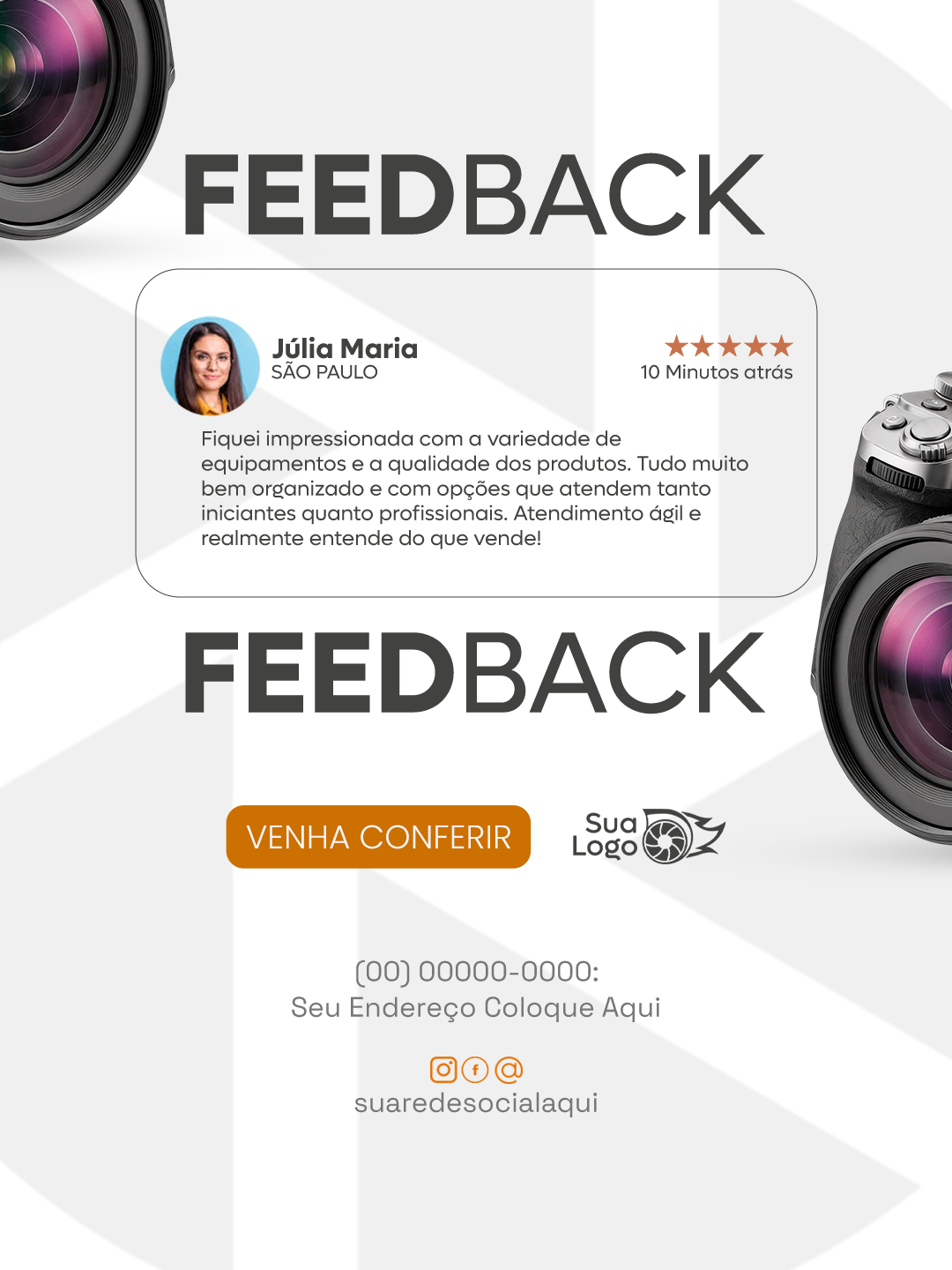 Arte 5 da coleção Coleção de Artes para Loja de Equipamentos e Acessórios de Filmagens e Fotos