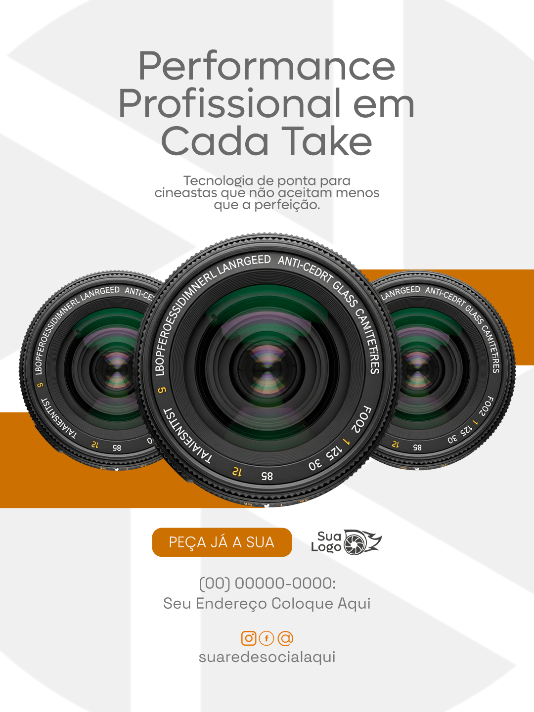 Arte 7 da coleção Coleção de Artes para Loja de Equipamentos e Acessórios de Filmagens e Fotos