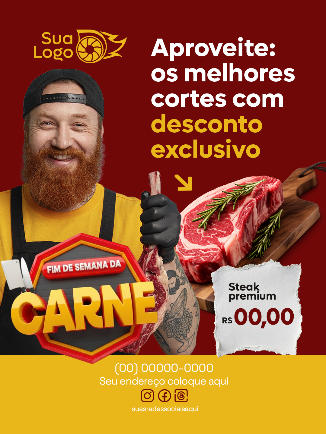 Arte 7 da coleção Coleção para açougue - fim de semana da carne