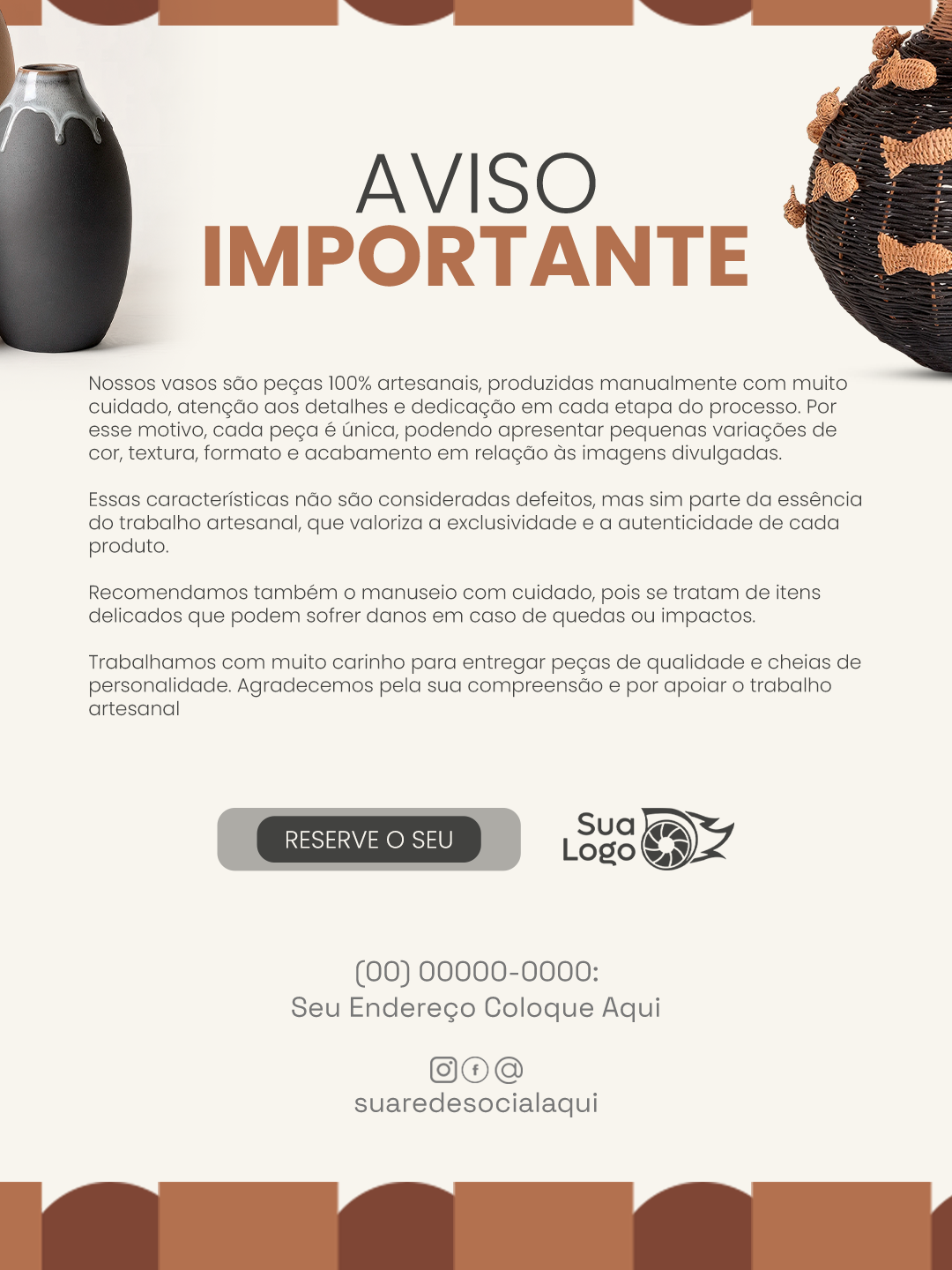 Prévia da coleção Coleção de Artes para Loja de Vasos Decorativos e Artesanais