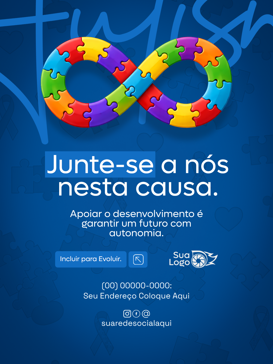 Arte 5 da coleção Coleção de Artes para Abril Azul Mês de Conscientização sobre o Autismo
