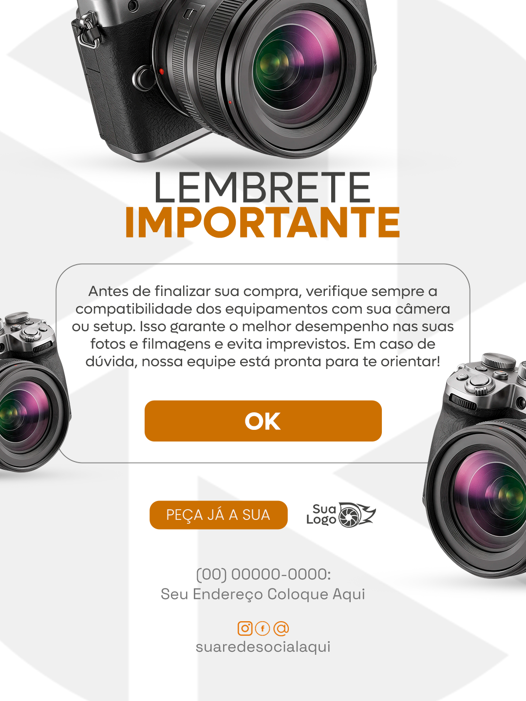 Prévia da coleção Coleção de Artes para Loja de Equipamentos e Acessórios de Filmagens e Fotos