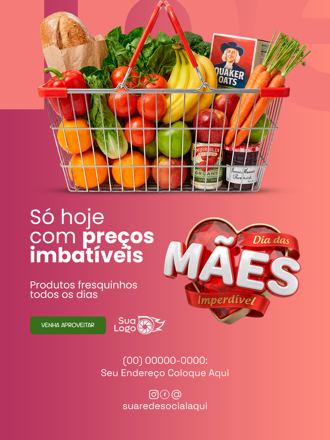 Arte 6 da coleção Coleção de Artes para Supermercado dia das Mães