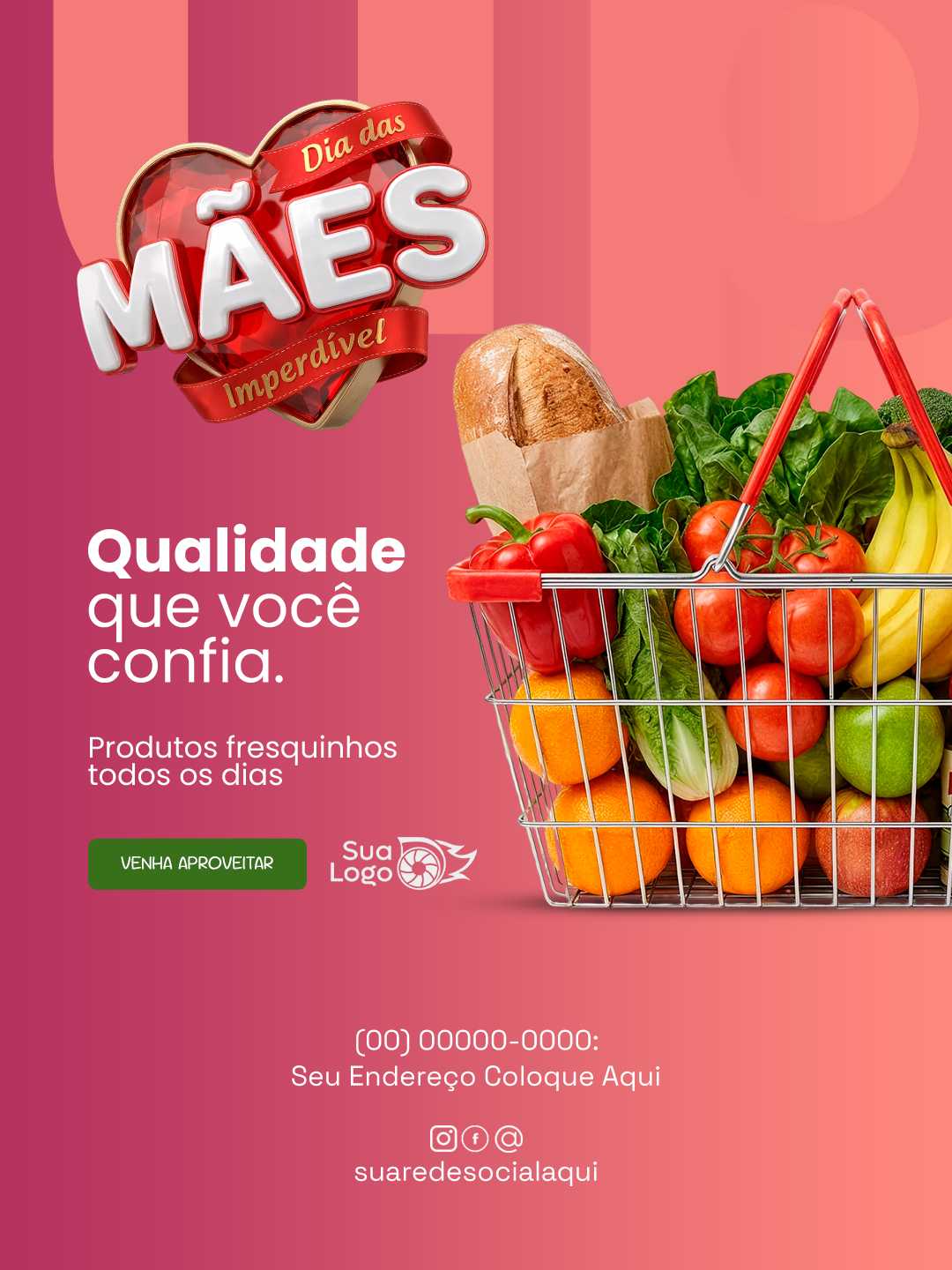 Arte 9 da coleção Coleção de Artes para Supermercado dia das Mães