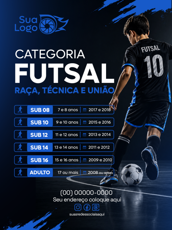 Arte 8 da coleção Coleção Futsal Masculino e Feminino